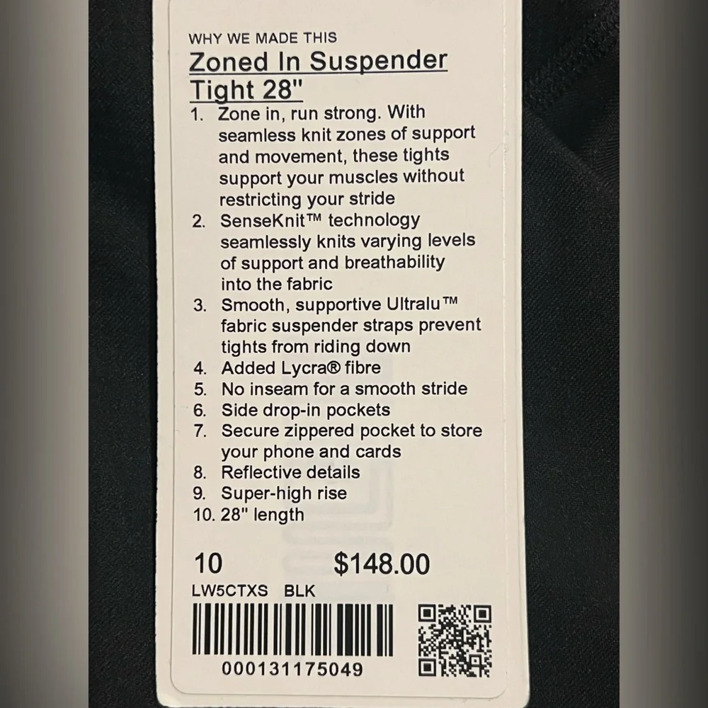 NEW 💕 Lululemon Zoned-In Suspender Super-High-Rise Tight 28" Bodysuit $148 - Picture 8 of 11